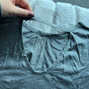 loft scoop, open back short sleeve t-shirt